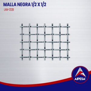 MALLA NEGRA 1/2 X 1/2 LAM-1212B