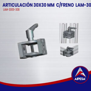 ARTICULACIÓN 30X30 MM  C/FRENO  LAM-3005-30B
