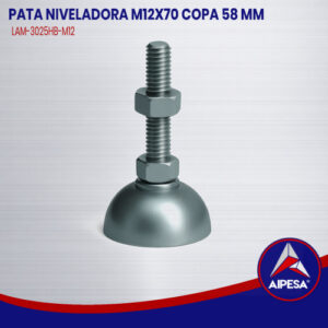 PATA NIVELADORA M12X70 COPA 58 MM  LAM-3025HB-M12