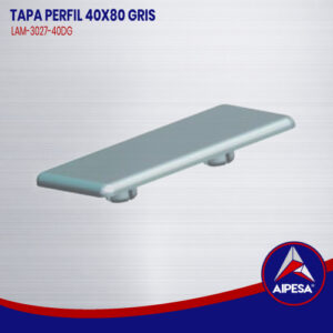 TAPA PERFIL 40X80 GRIS  LAM-3027-40DG