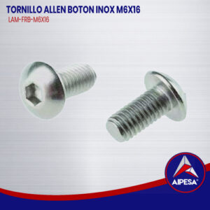 TORNILLO ALLEN BOTON INOX M6X16  LAM-FRB-M6X16