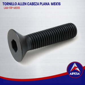 TORNILLO ALLEN CABEZA PLANA  M8X16  LAM-FRP-M8X16
