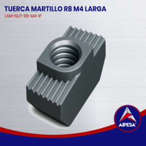 TUERCA MARTILLO R8 M4 LARGA  LAM-NUT-R8-M4-IP