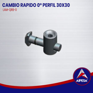 CAMBIO RAPIDO 0° PERFIL 30X30  LAM-QR8-0