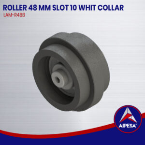 ROLLER 48 MM SLOT 10 WHIT COLLAR  LAM-R48B