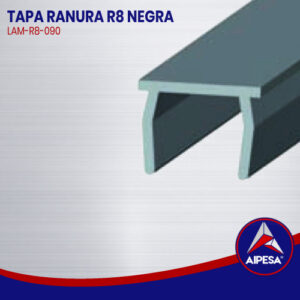 TAPA RANURA R8 NEGRA  LAM-R8-090