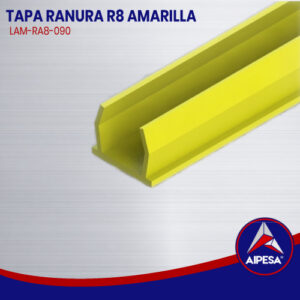 TAPA RANURA R8 AMARILLA  LAM-RA8-090