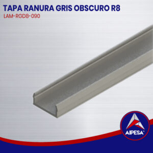 TAPA RANURA GRIS OBSCURO R8  LAM-RGD8-090