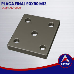 PLACA FINAL 90x90 M12  LAM-TA12-9090