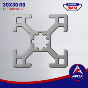 PERFIL ESTRUCTURAL 30X30 R8  AIP-30X30 R8