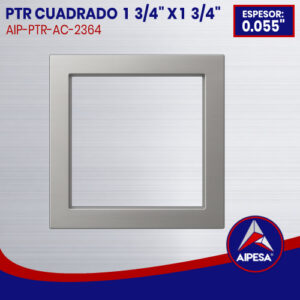 PTR CUADRADO DE ALUMINIO  1 3/4" X 1 3/4" DE 0.055" ESPESOR