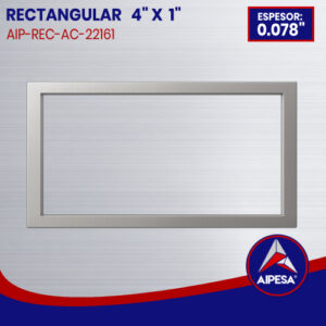 RECTANGULAR DE ALUMINIO DE  4" X 1" DE 0.078" ESPESOR