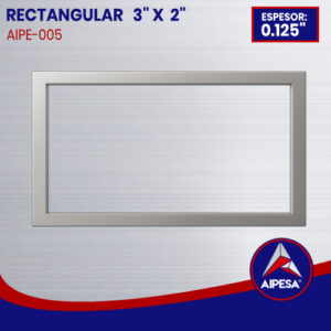 RECTANGULAR DE ALUMINIO DE  3" X 2" DE 0.125" ESPESOR