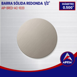 BARRA SÓLIDA REDONDA DE 1/2" DE DIÁMETRO