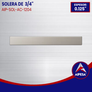 SOLERA DE ALUMINIO 3/4" X 0.125" DE ESPESOR
