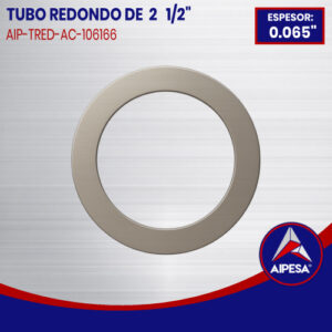TUBO REDONDO DE 2 1/2" X 0.065" DE ESPESOR